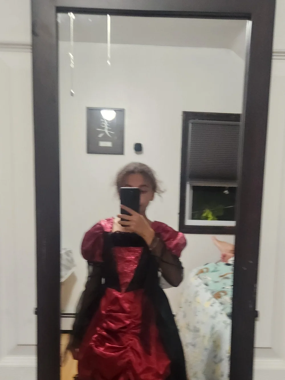 Black & Red Gothic Princess Kids Costume Dress